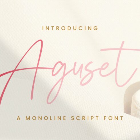 Aguset - Handwritten Font cover image.