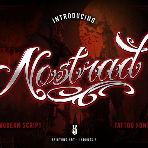 Nostrad - Tattoo Handwritten Font cover image.