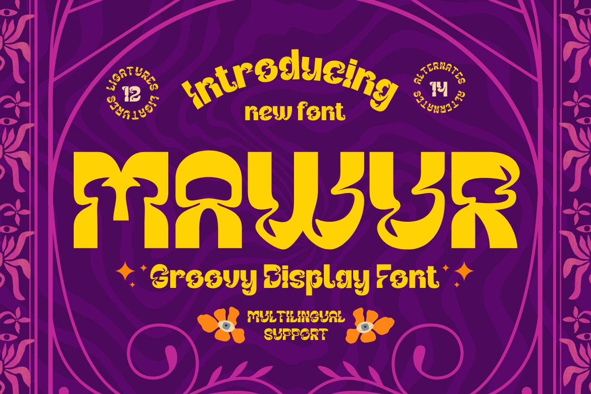 MAWUR | Groovy Retro Font cover image.