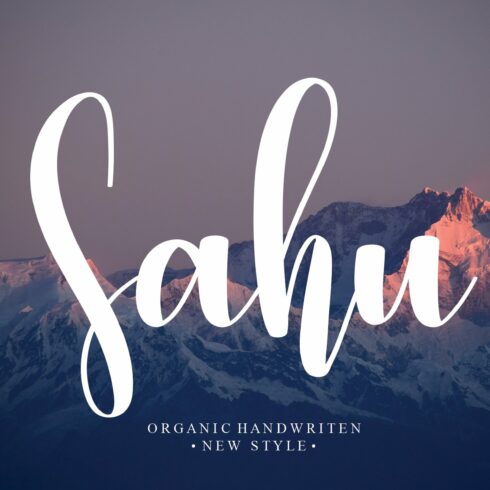 Sahu | Script font cover image.