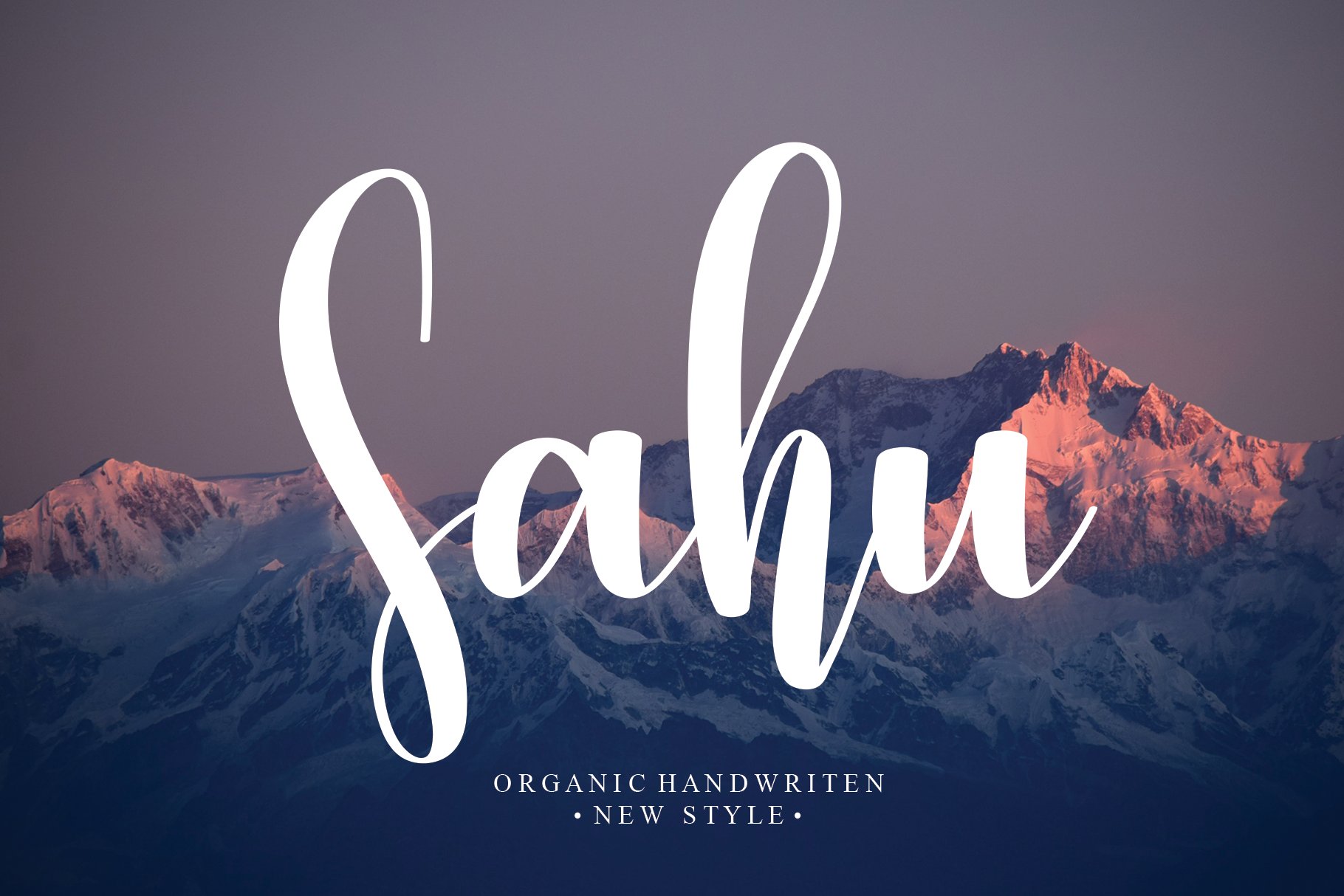 Sahu | Script font cover image.