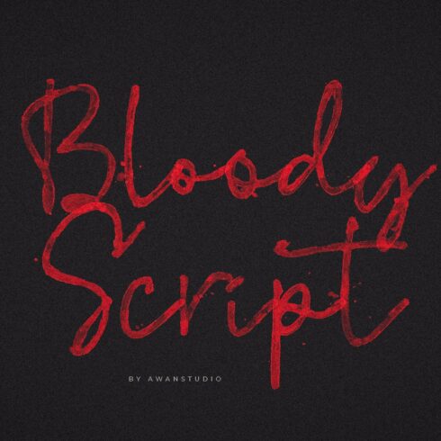 Bloody Script SVG Font cover image.