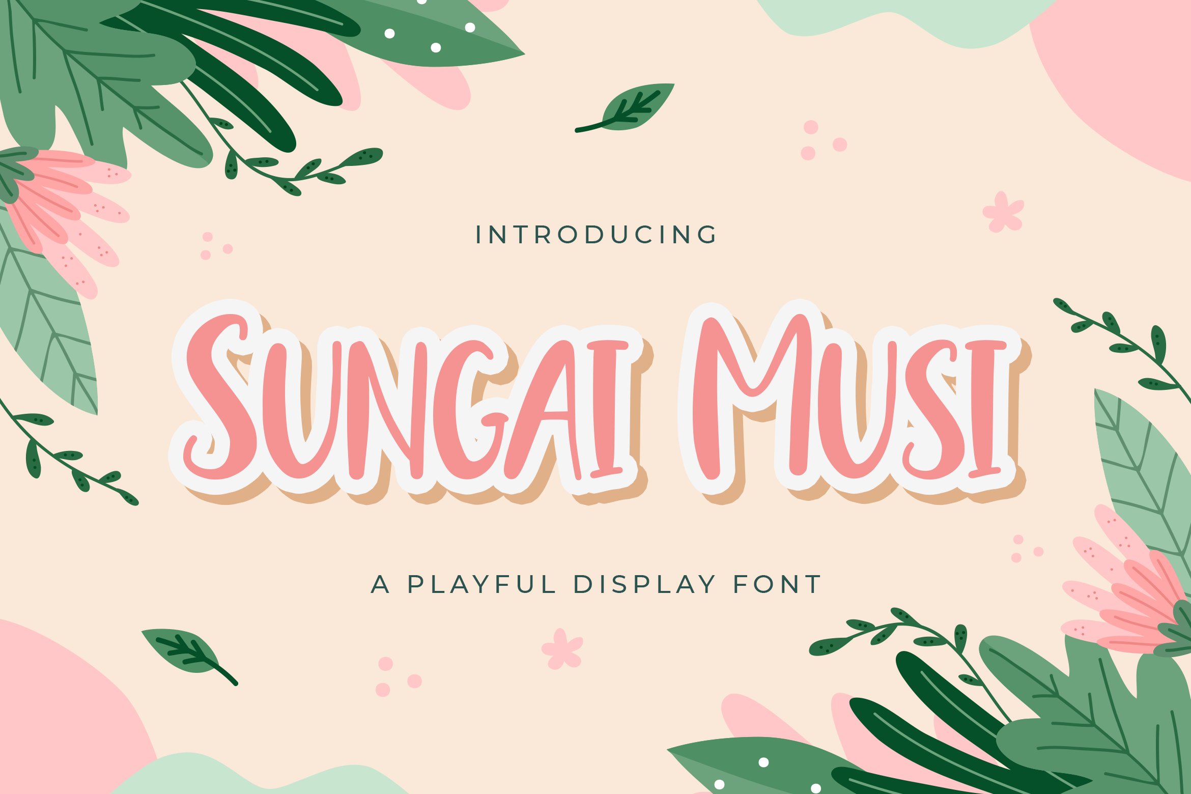 Sungai Musi - Playful Display Font cover image.