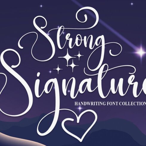 Strong Signature | Script Font cover image.