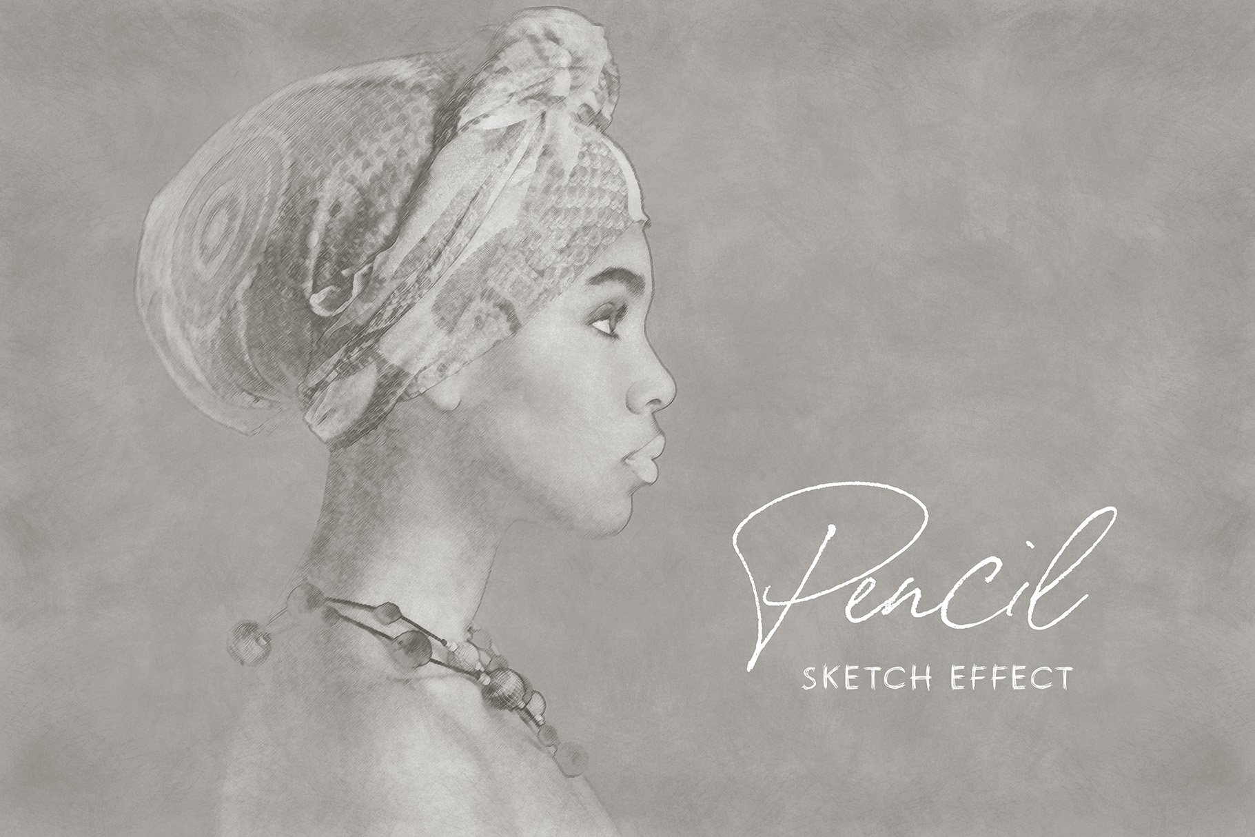 Pencil Sketch Photo Effect Template Graphic by msviewbd · Creative Fabrica