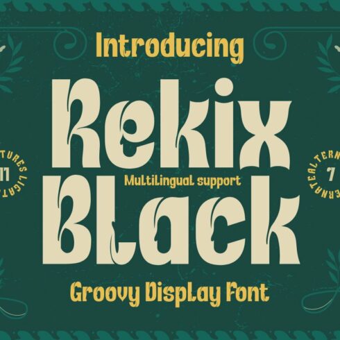 Rekix Black | Groovy Retro Font cover image.