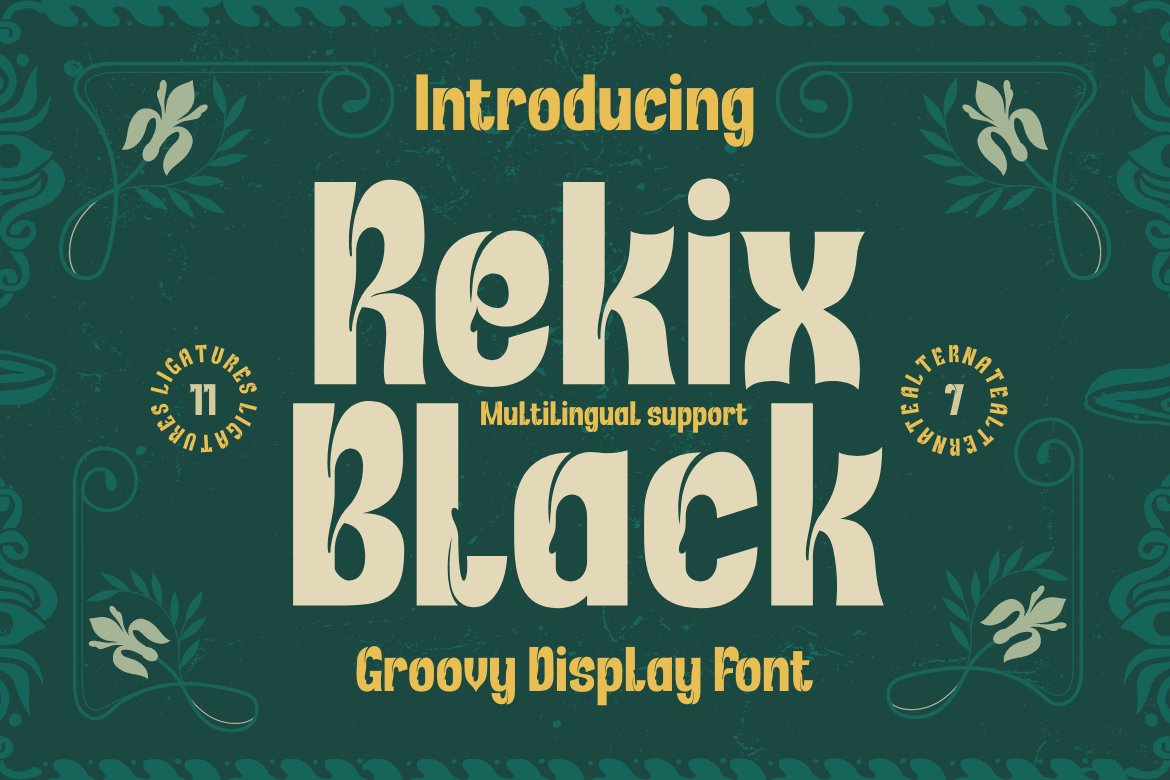 Rekix Black | Groovy Retro Font cover image.