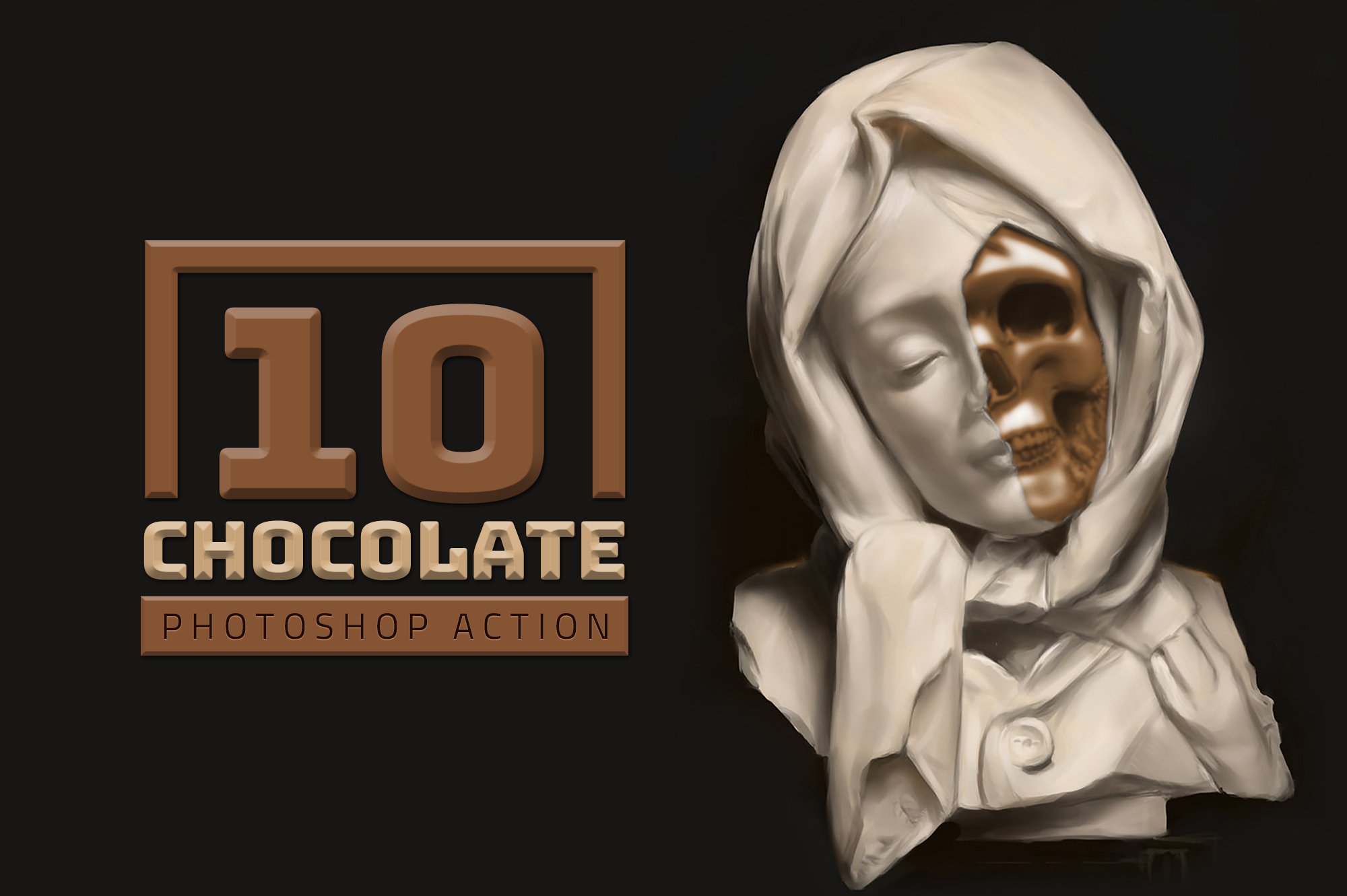 10 Chocolate Photoshop Actionscover image.