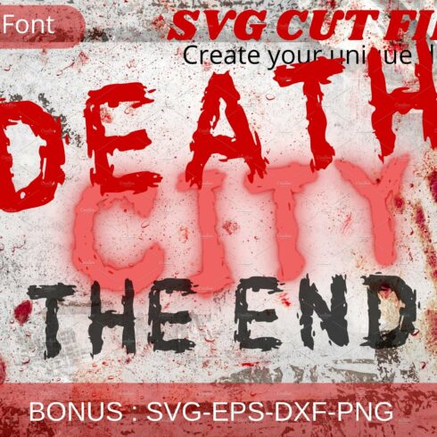 Death City Font, SVG cut files font cover image.