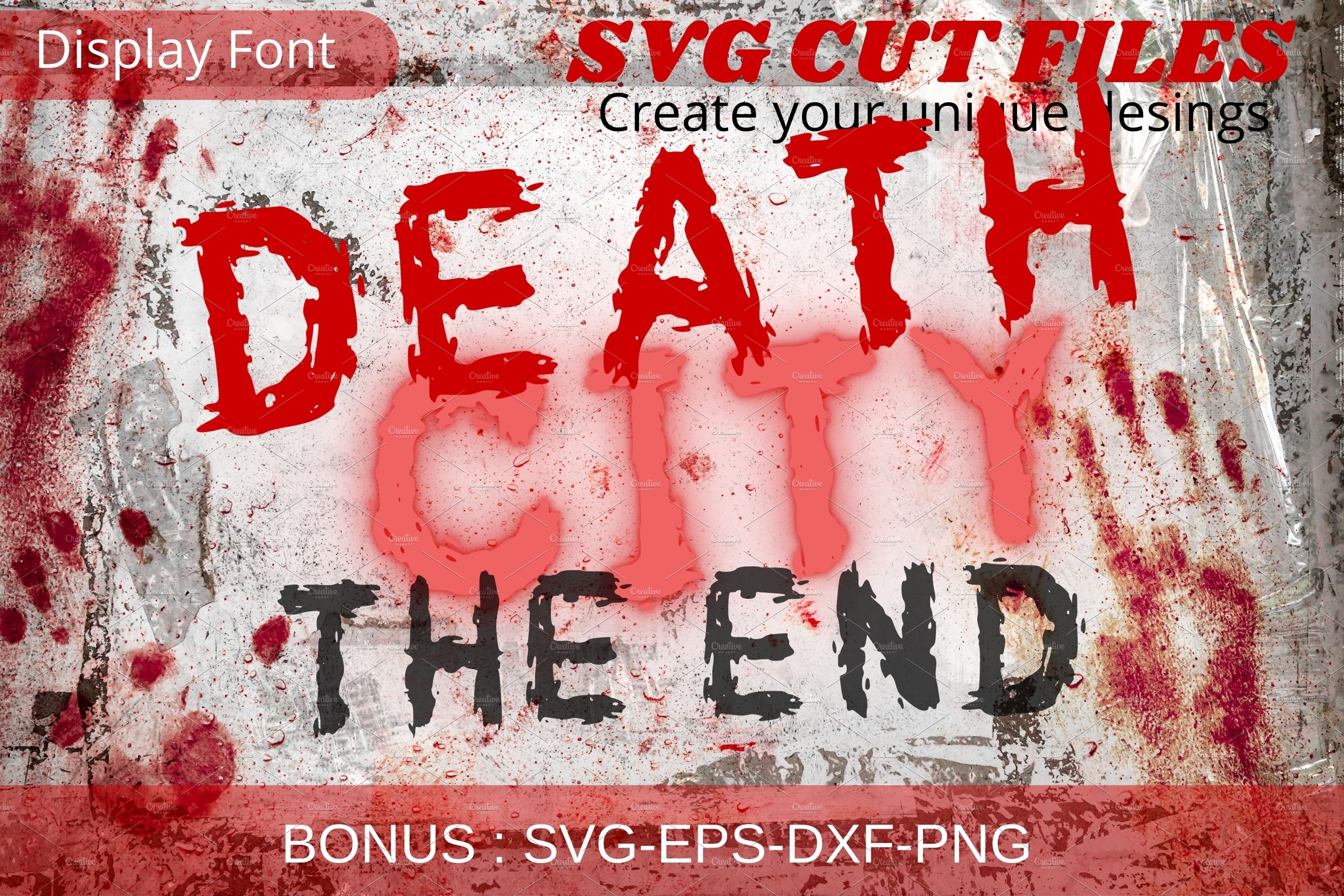 Death City Font, SVG cut files font cover image.