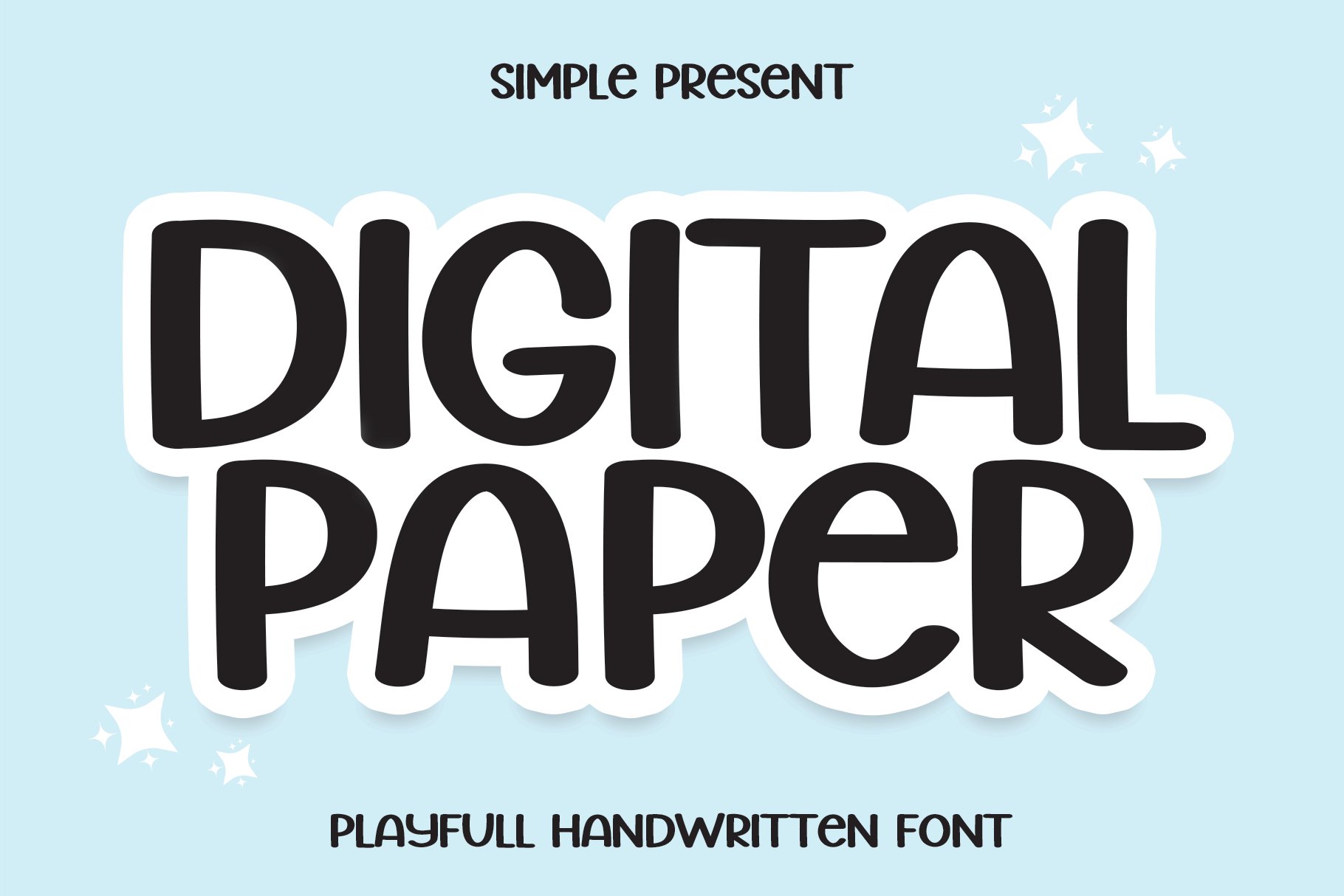 Digital Paper | Script Font cover image.