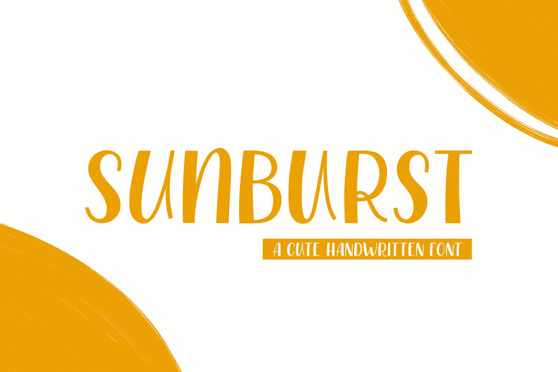 Sunburst - a cute handwritten font cover image.