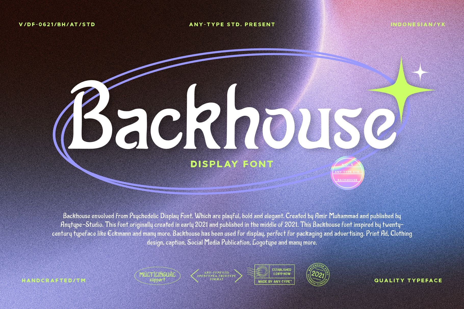 Backhouse Display Font cover image.