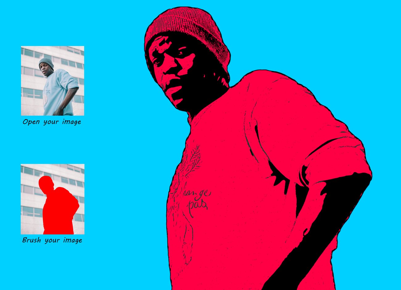 Pro Pop Art Photoshop Actionpreview image.