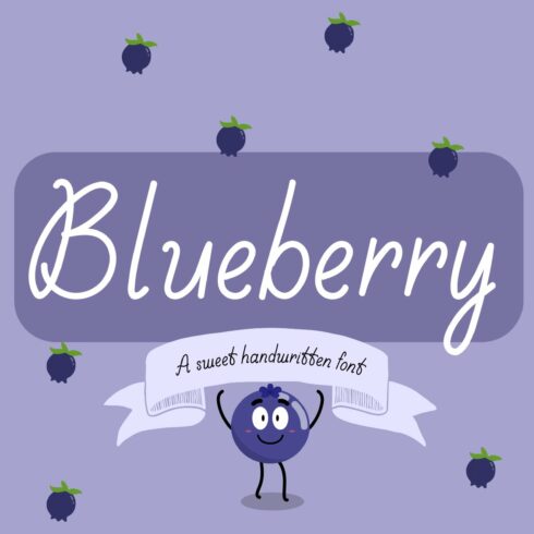 Blueberry Handwritten Font cover image.