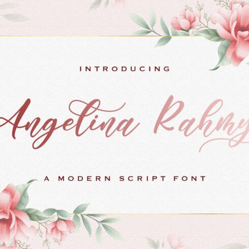 Angelina Rahmy - Modern Script Font cover image.