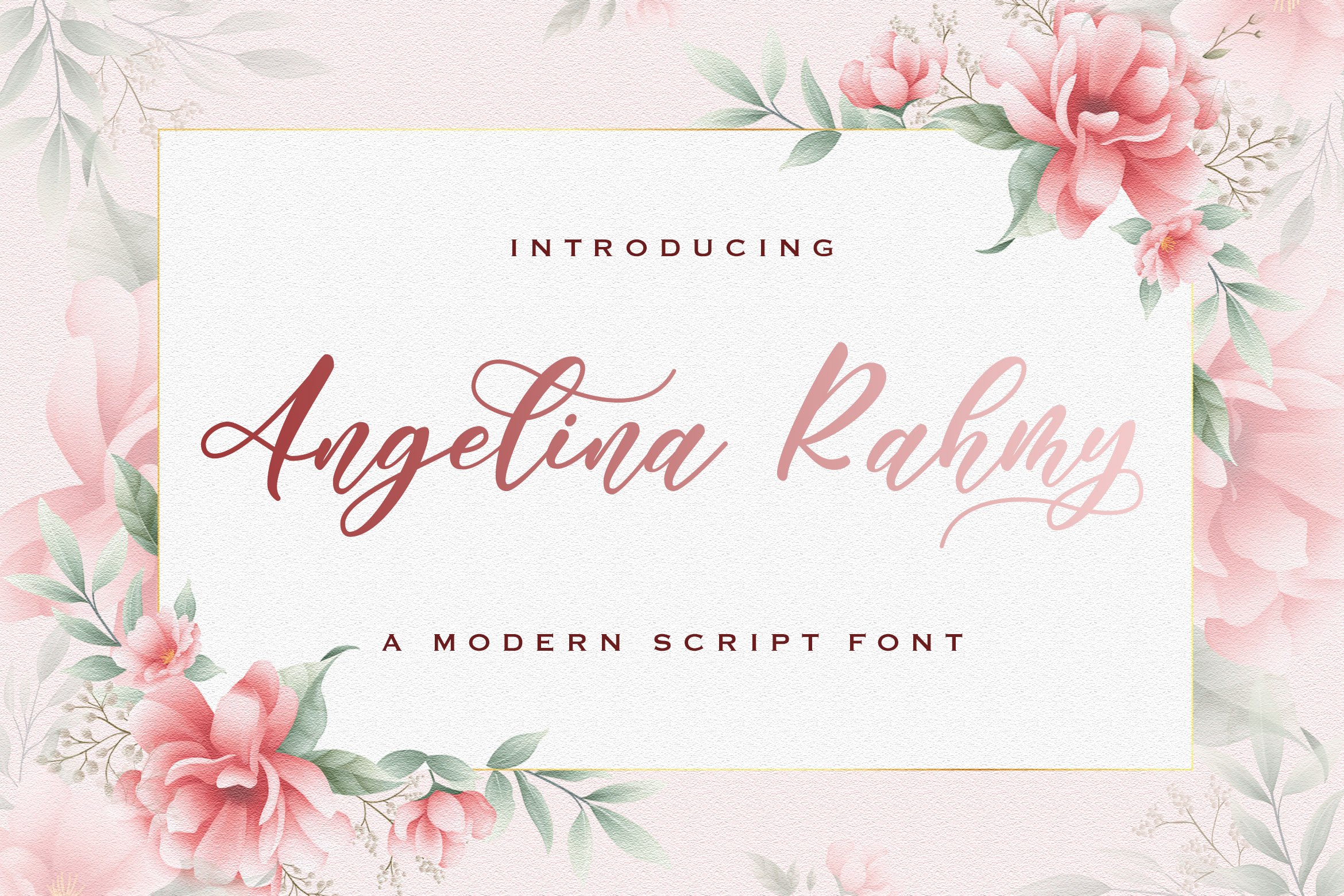 Angelina Rahmy - Modern Script Font cover image.