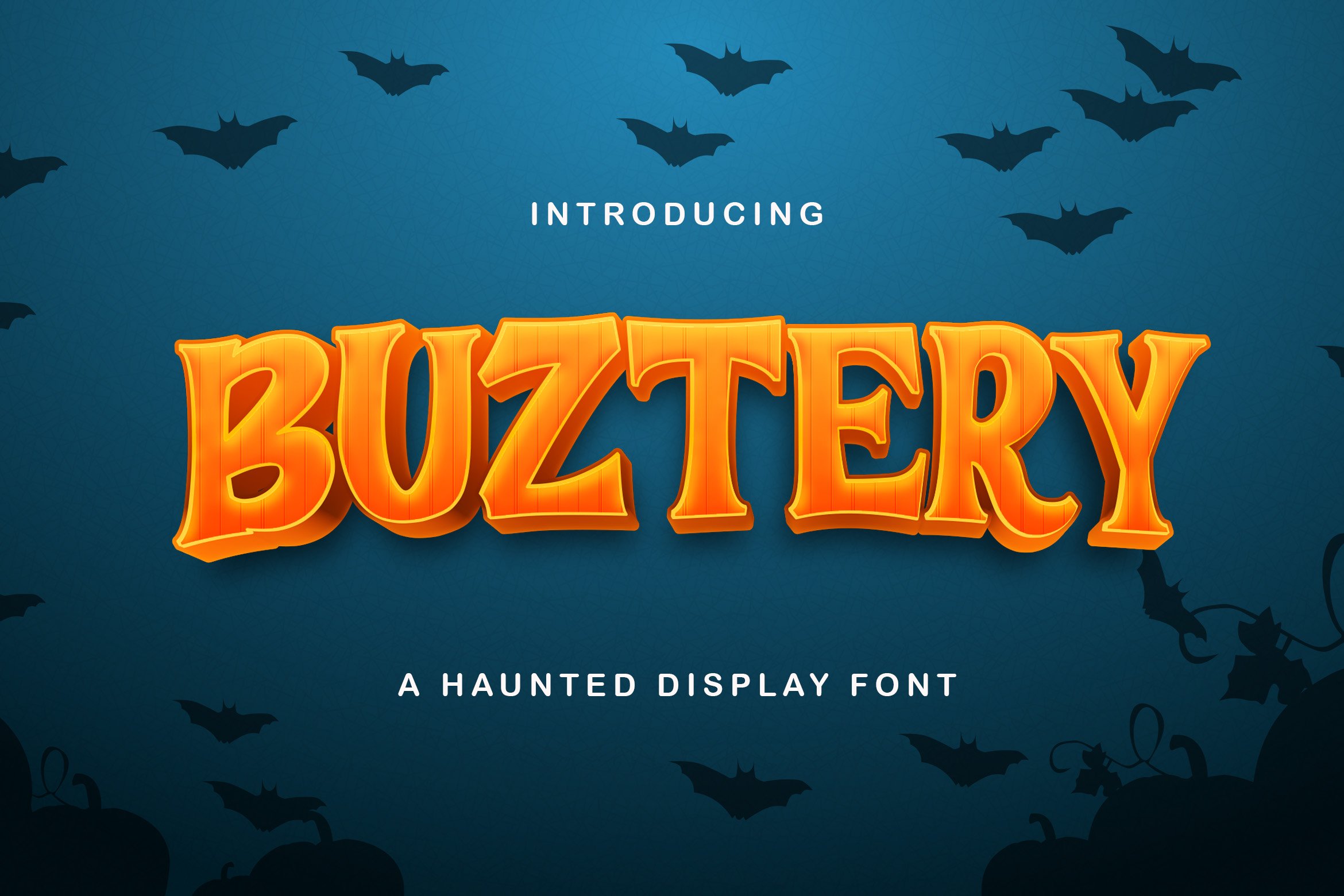 BUSTERY - Haunted Display Font cover image.