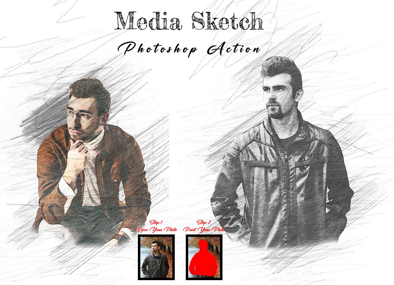 Media Sketch Photoshop Actioncover image.