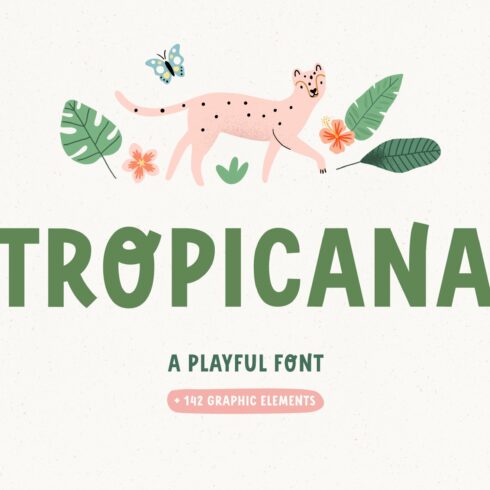 TROPICANA | Playful font cover image.