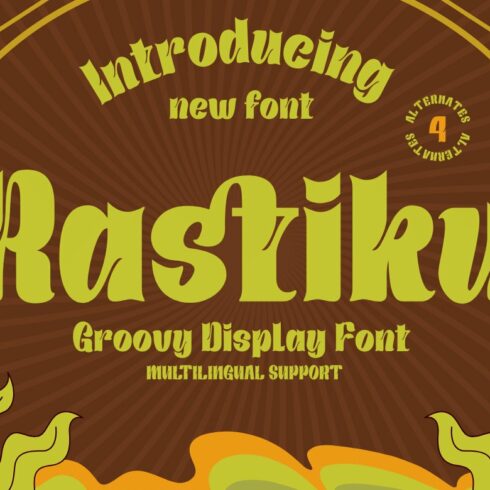 Rastiku | Groovy Retro Font cover image.