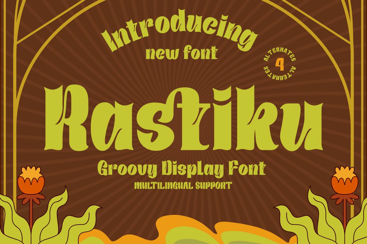 Rastiku | Groovy Retro Font cover image.