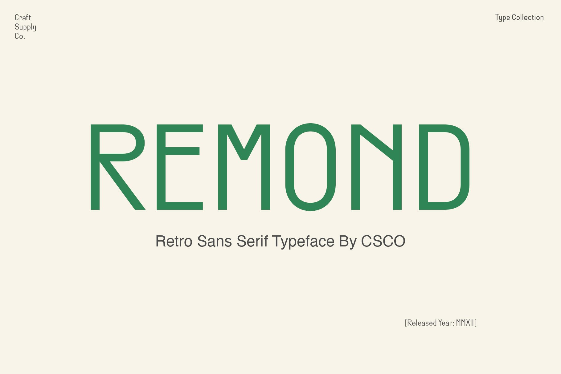 Remond - Retro Sans Serif Typeface cover image.