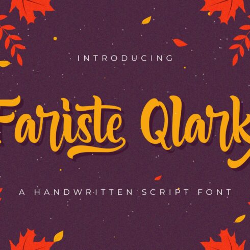 Fariste Qlark - Handwritten Font cover image.