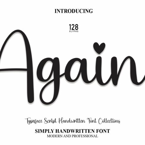 Again | Script Font cover image.