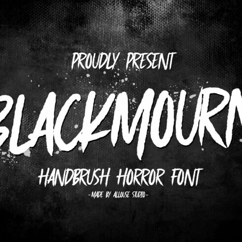 Blackmourn A Handbrush Horror Font cover image.
