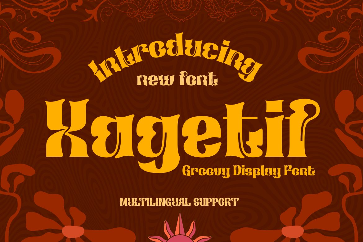 Xagetif | Groovy Retro Font cover image.