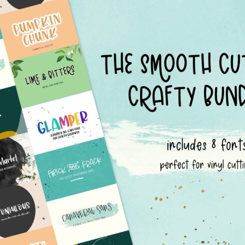 The Smooth Crafting Font Bundle cover image.
