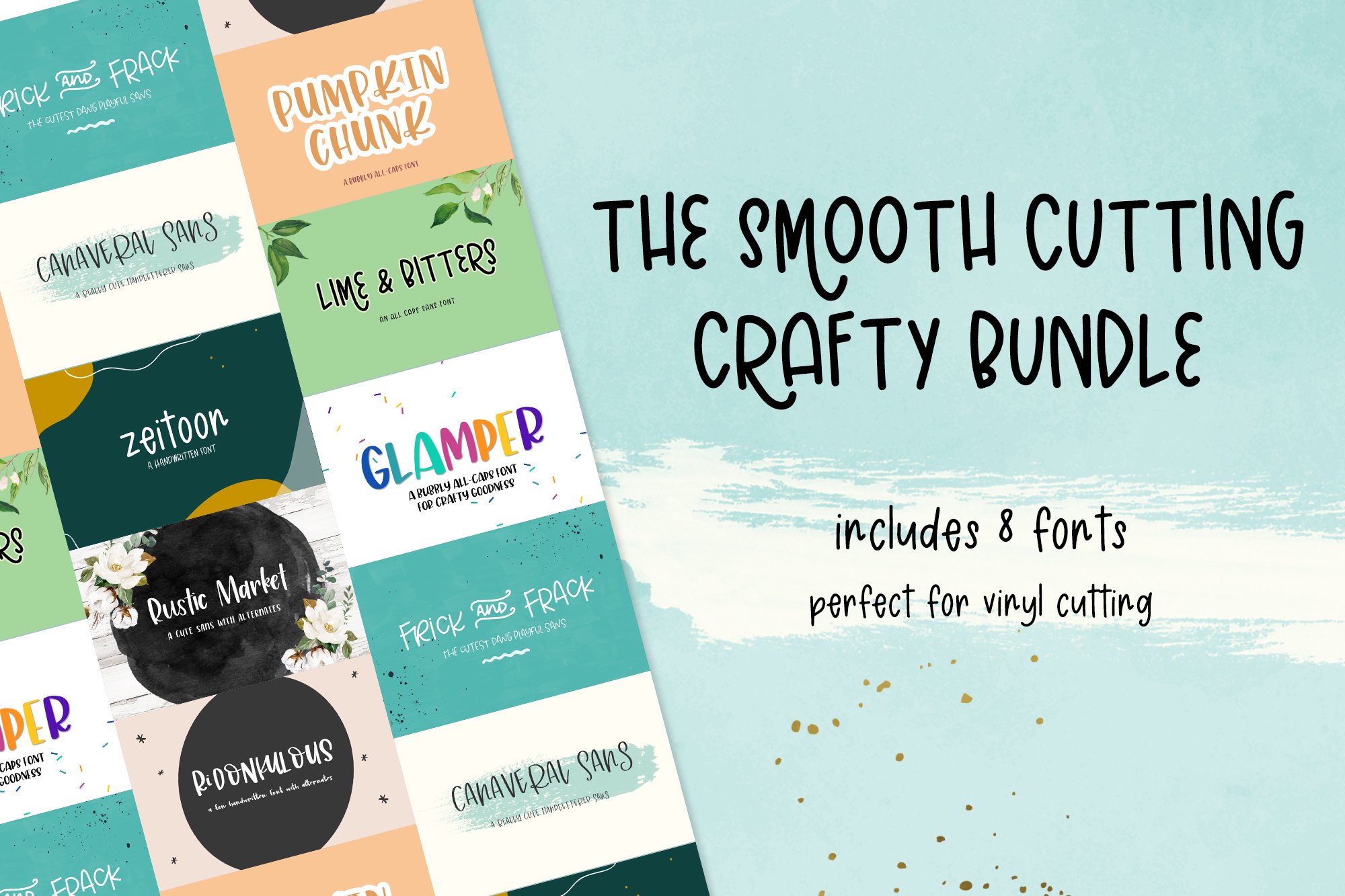 The Smooth Crafting Font Bundle cover image.