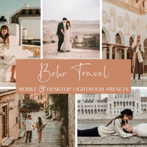 5 BOHO TRAVEL LIGHTROOM PRESETScover image.