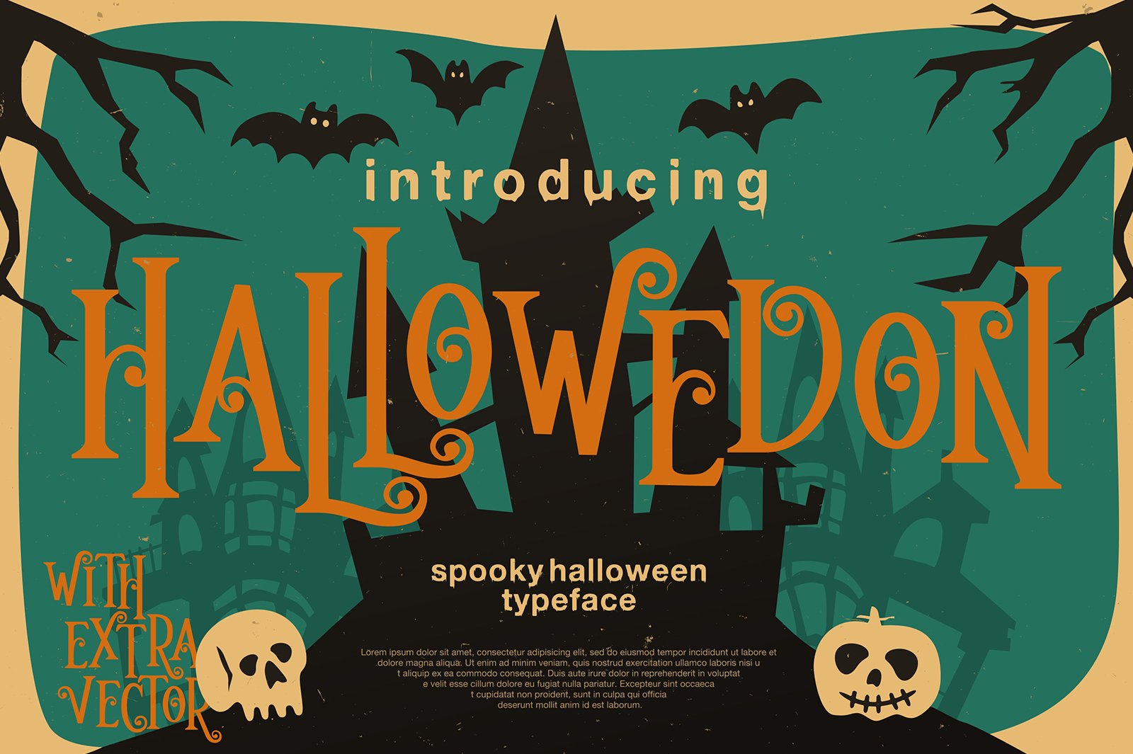 Hallowedon - Scary typeface cover image.