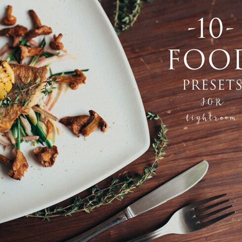 10 Food presets for lightroomcover image.