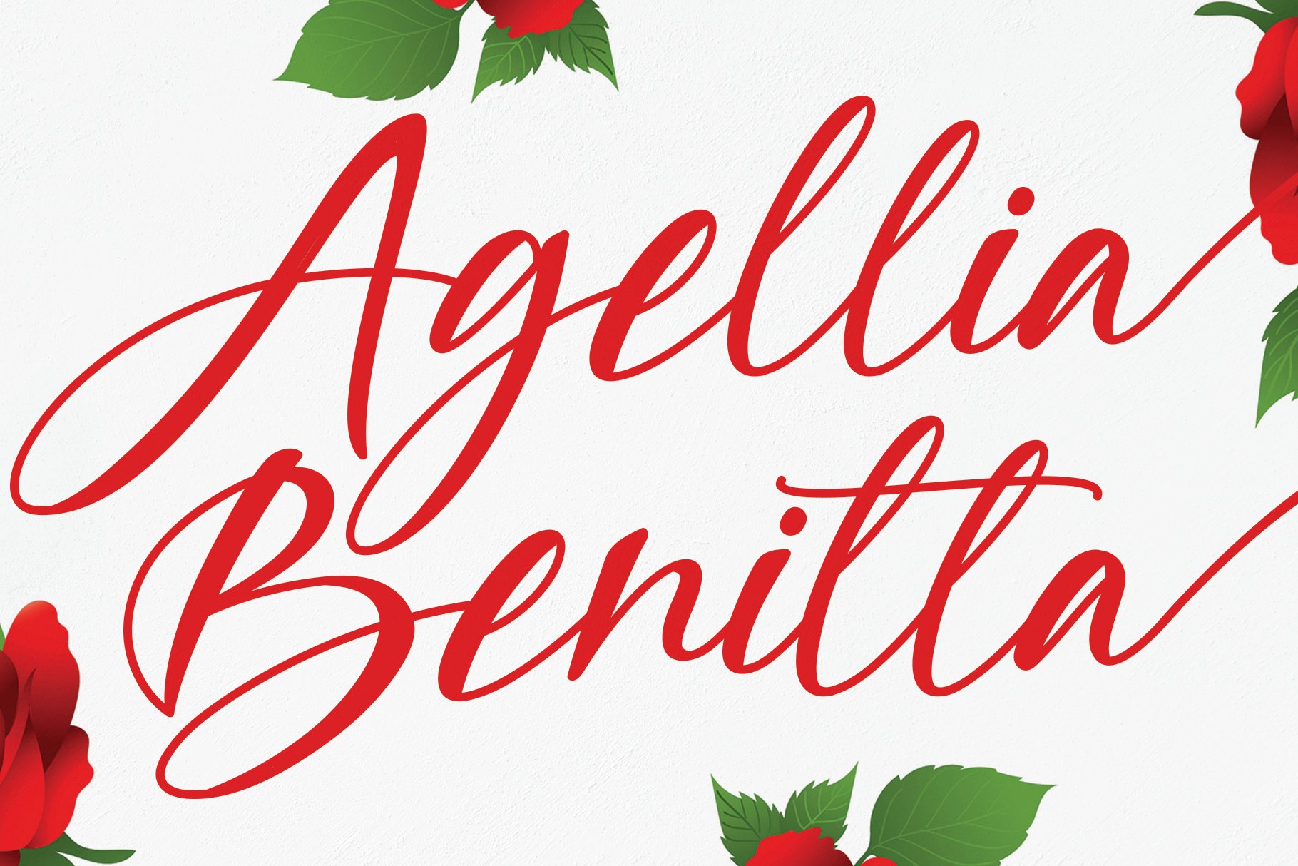 Agellia Benitta | handwritten font cover image.
