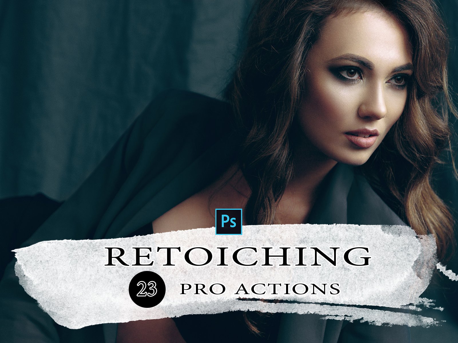 23 Pro Portrait Retouching Photoshopcover image.