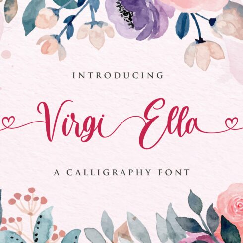 Virgi Ella - Lovely Calligraphy Font cover image.