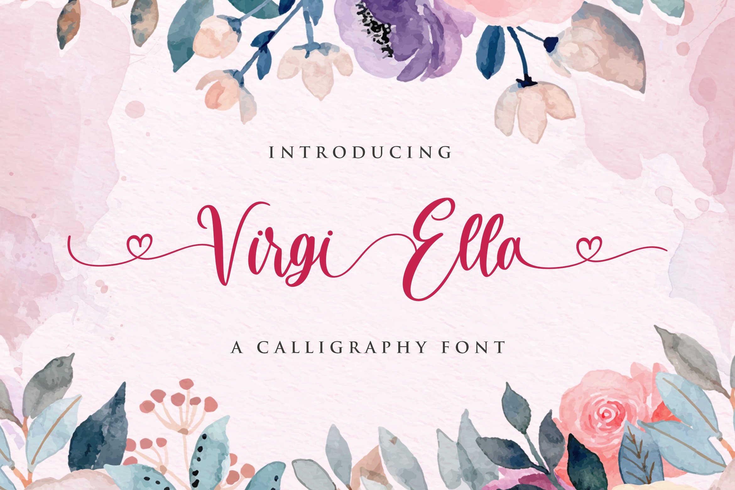 Virgi Ella - Lovely Calligraphy Font cover image.