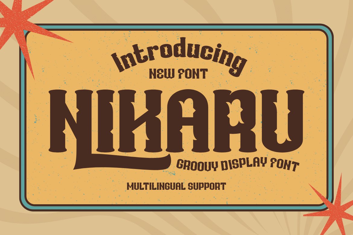 NIKARU | Groovy Retro Font cover image.