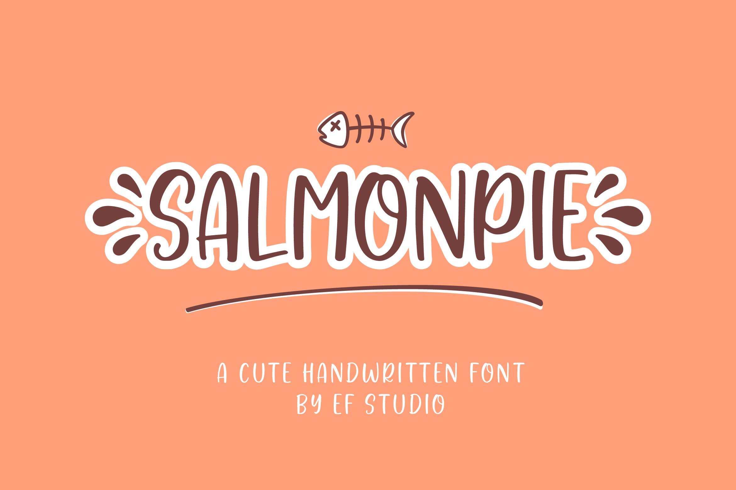 Salmonpie | A Cute Handwritten Font cover image.