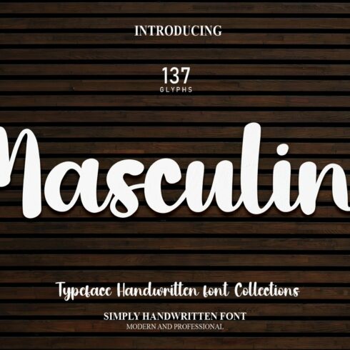 Masculine | Script Font cover image.