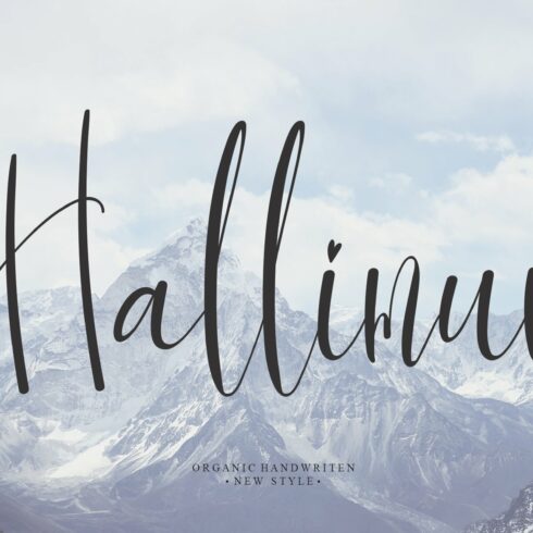 Hallimun | Script font cover image.