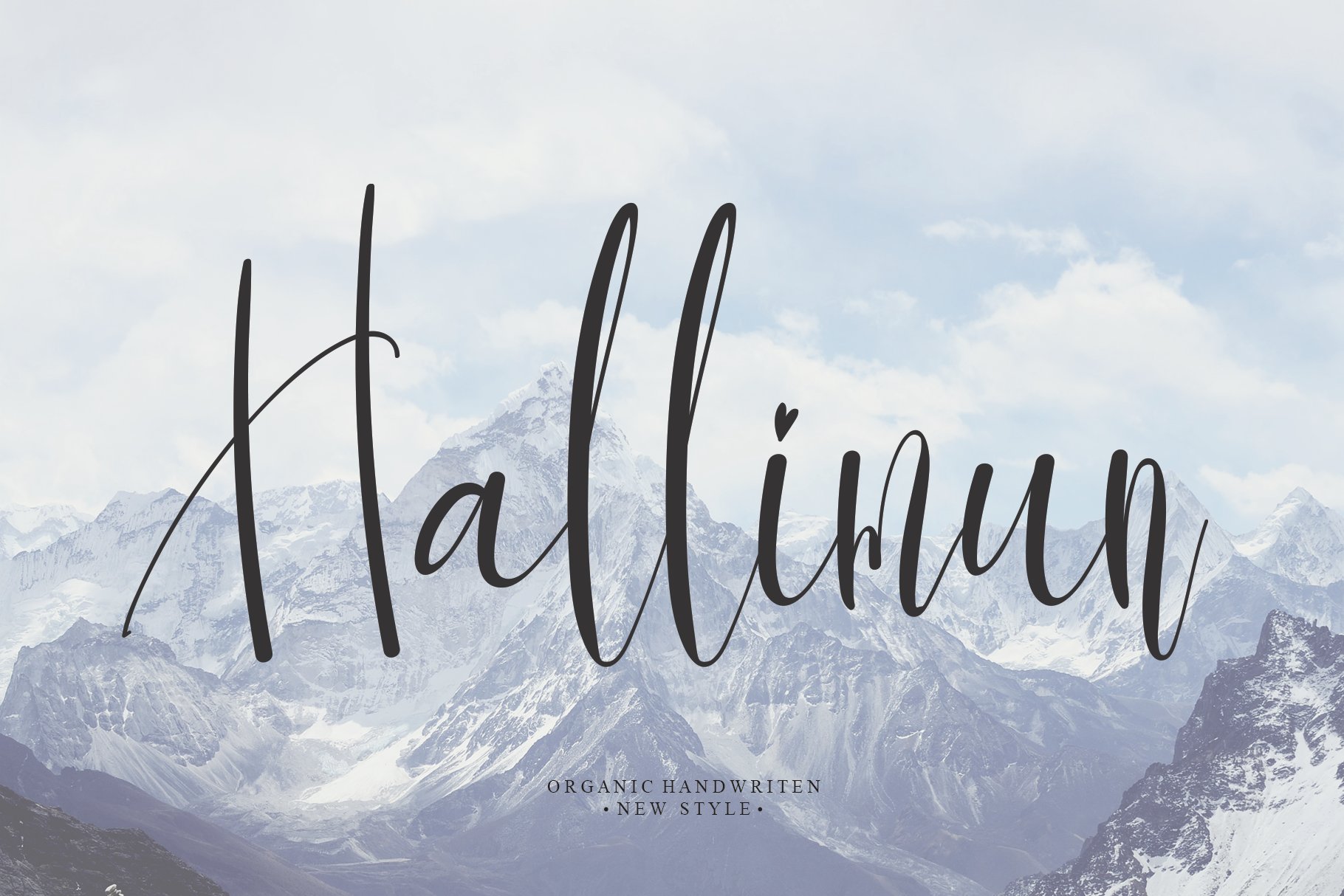 Hallimun | Script font cover image.