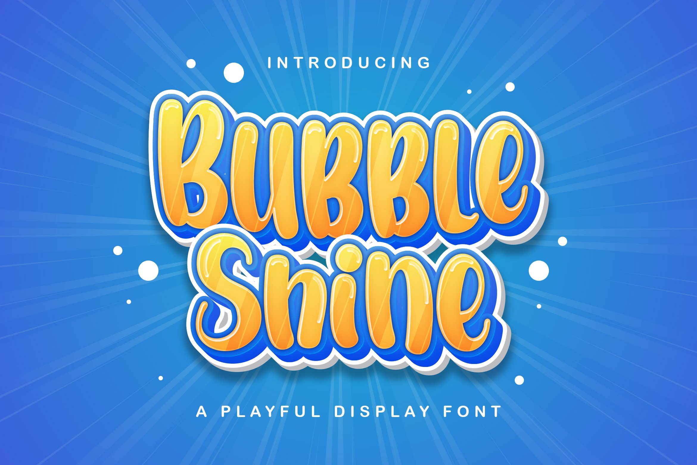 Bubble Shine - Playful Display Font cover image.