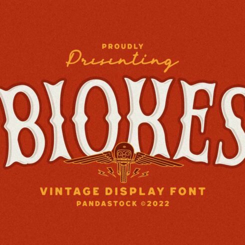 Biokes Vintage Font cover image.