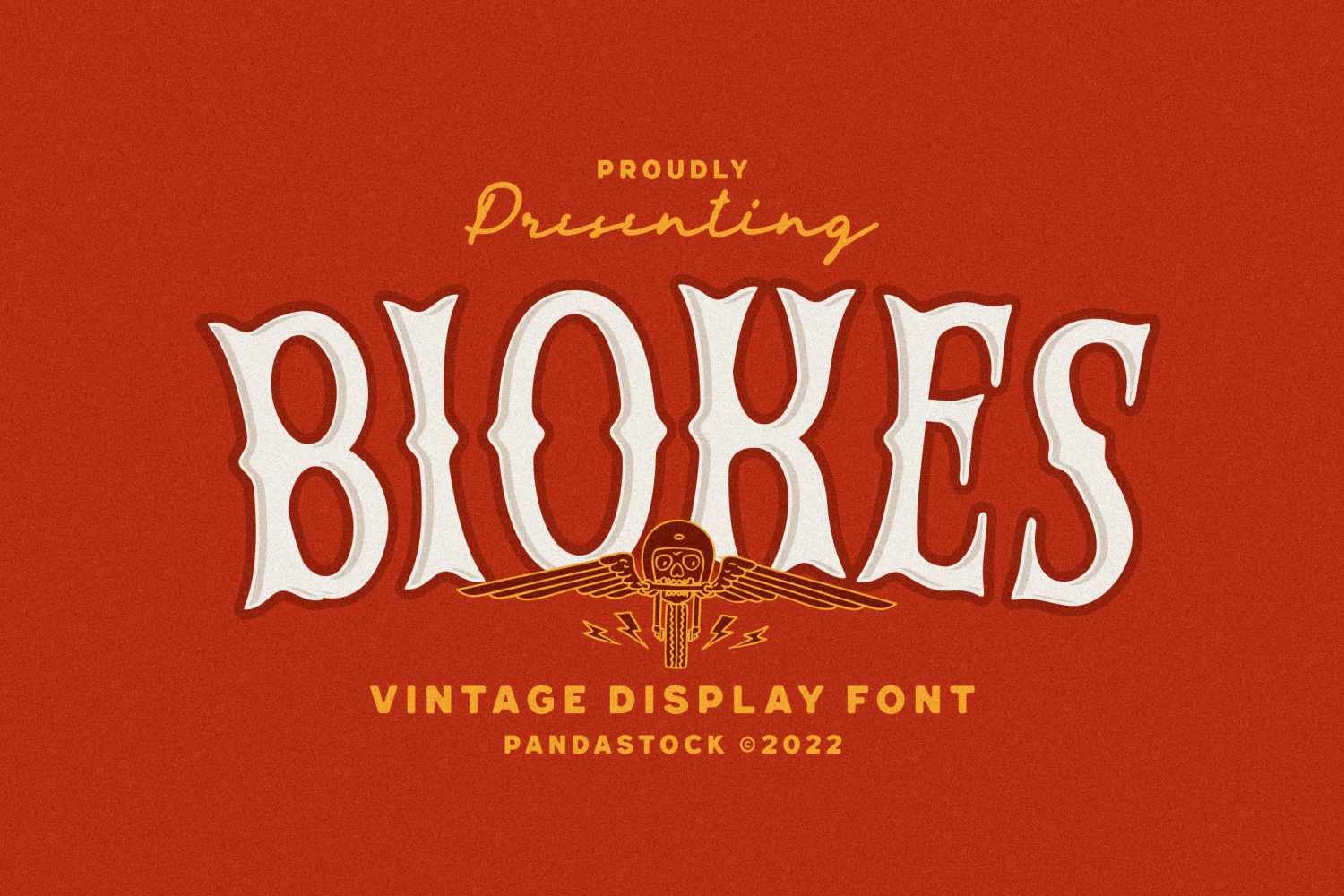 Biokes Vintage Font cover image.