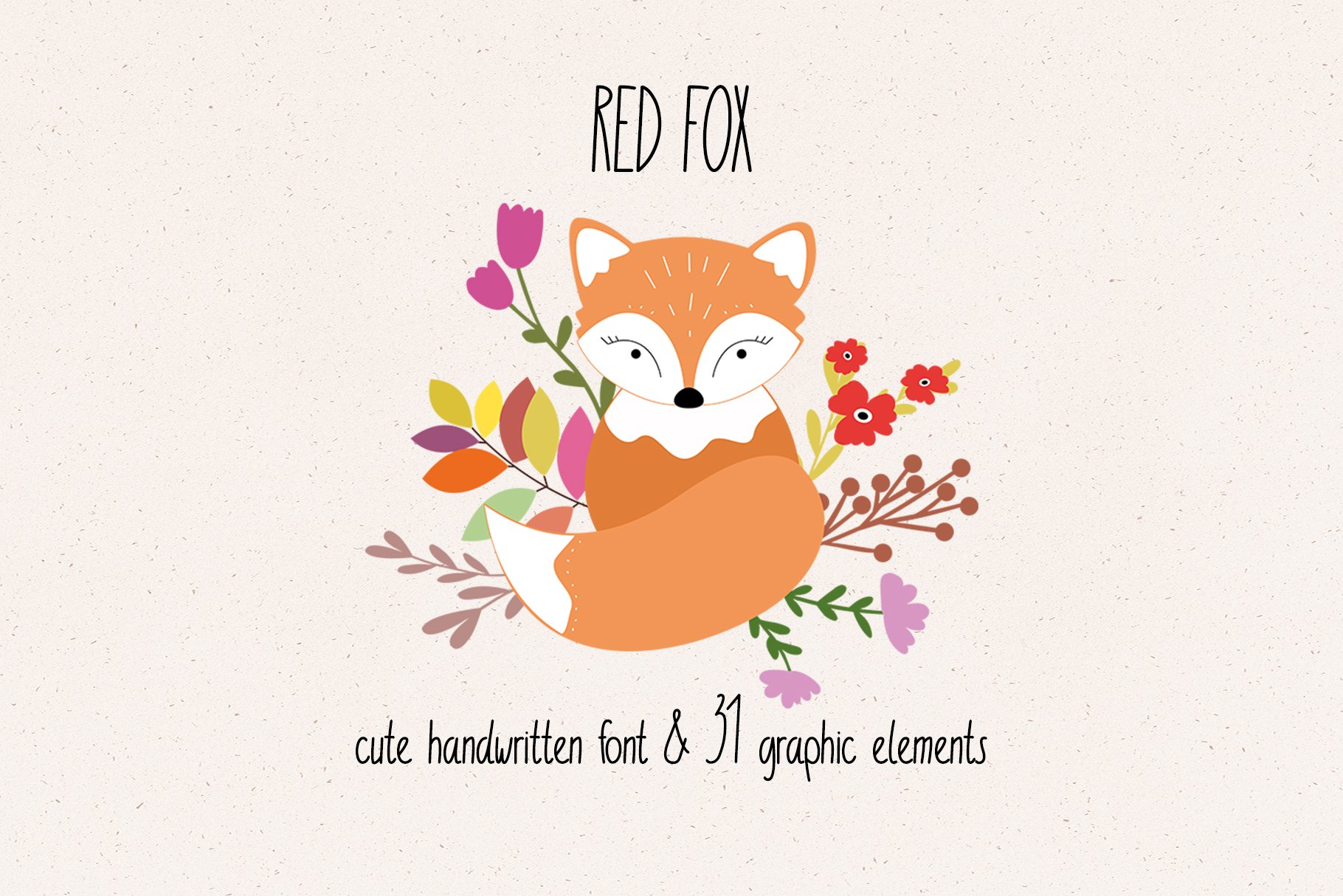 Red Fox Cute font - Kids font cover image.