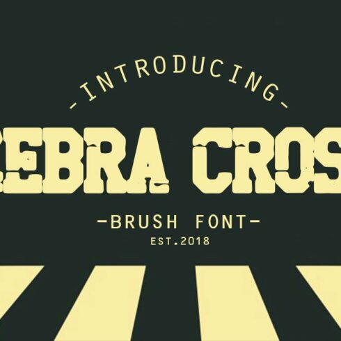 zebra cross brush font cover image.
